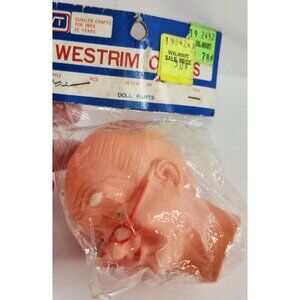 Vintage NOS Westrim Crafts Grandma Granny Doll Head Face Glasses Crafter Face